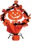 New 12" Jack-O-Lantern Gleam And Shape With Icon Centerpiece Decoration